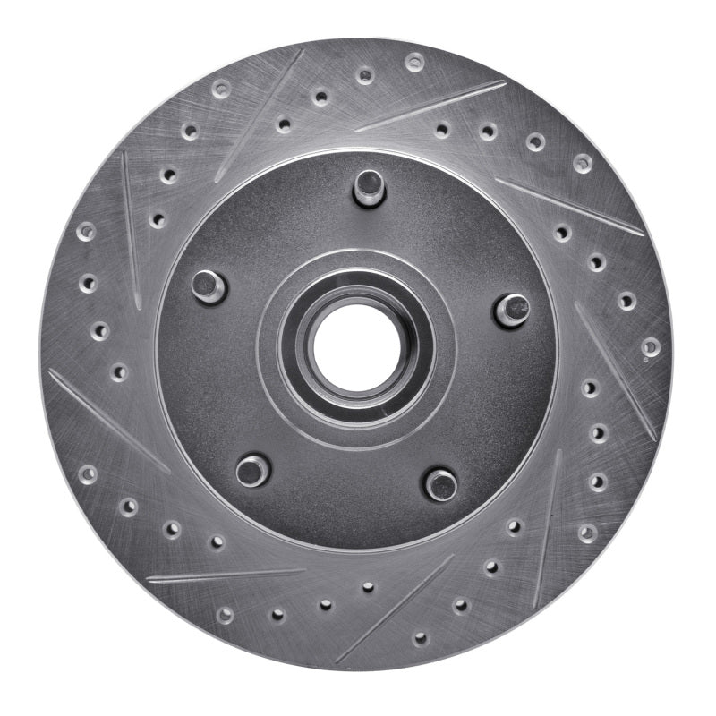 R1 Concepts R1 73-93 Ford E-150 Econoline Front Left Drilled & Slotted Silver Brake Rotor