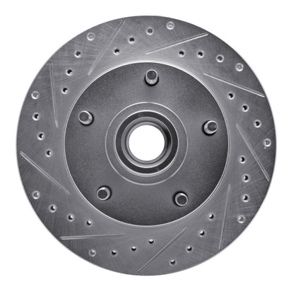 R1 Concepts R1 73-93 Ford E-150 Econoline Front Left Drilled & Slotted Silver Brake Rotor