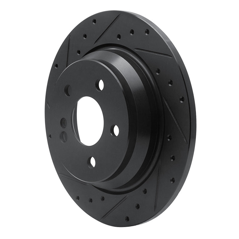 R1 Concepts R1 07-13 Mercedes-Benz S550 Rear Left Drilled & Slotted Black Brake Rotor