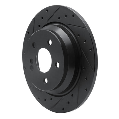R1 Concepts R1 07-13 Mercedes-Benz S550 Rear Left Drilled & Slotted Black Brake Rotor