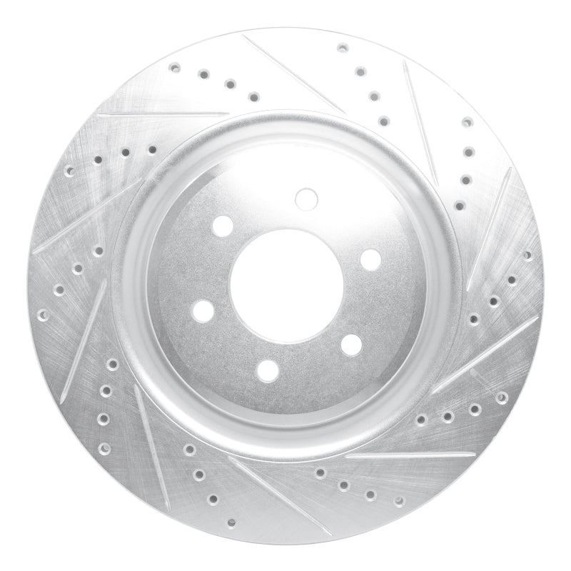 R1 Concepts R1 03-17 Dodge Viper Front Right Drilled & Slotted Silver Brake Rotor