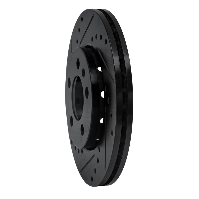 R1 Concepts R1 03-18 Volkswagen VENTO (Mexico) Front Left Drilled & Slotted Black Brake Rotor