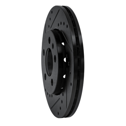 R1 Concepts R1 03-18 Volkswagen VENTO (Mexico) Front Left Drilled & Slotted Black Brake Rotor