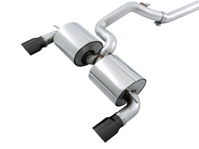 AWE Tuning Ford Focus RS Touring Edition Cat-Back Exhaust - Non-Resonated - Diamond Black Tips