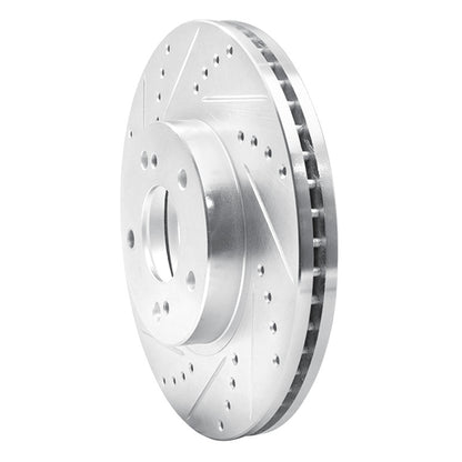 R1 Concepts R1 97-01 Infiniti Q45 Front Left Drilled & Slotted Silver Brake Rotor