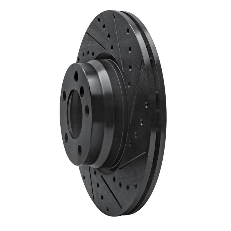 R1 Concepts R1 12-18 BMW 428I Front Right Drilled & Slotted Black Brake Rotor