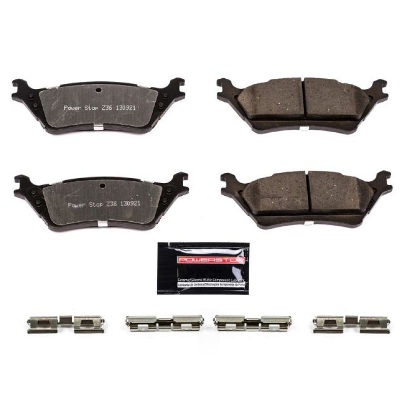 PowerStop Power Stop 12-19 Ford F-150 Rear Z36 Truck & Tow Brake Pads w/Hardware