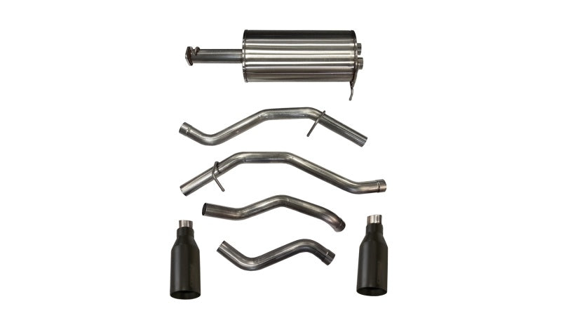 CORSA Performance Corsa 2019-24 Ram 1500 5.7L Crew Cab w/ 57in or 76in Bed Cat-Back Dual Rr Exit 5in Blk Cerakote Tips