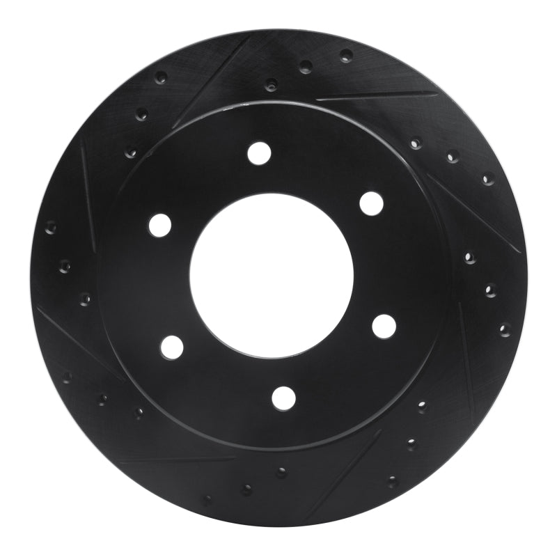 R1 Concepts R1 19-25 Ford BRONCO Rear Left Drilled & Slotted Black Brake Rotor