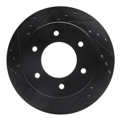 R1 Concepts R1 19-25 Ford BRONCO Rear Left Drilled & Slotted Black Brake Rotor