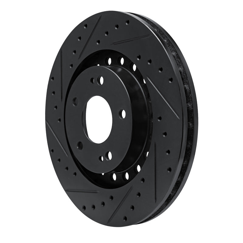 R1 Concepts R1 93-99 Dodge STEALTH Front Left Drilled & Slotted Black Brake Rotor