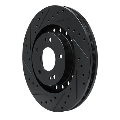 R1 Concepts R1 93-99 Dodge STEALTH Front Left Drilled & Slotted Black Brake Rotor