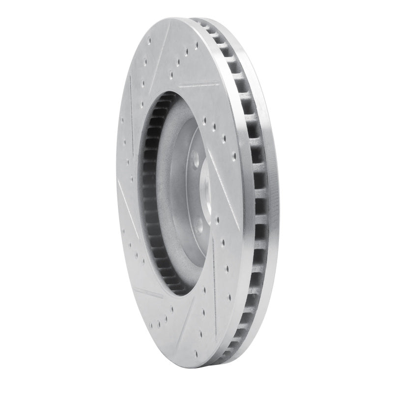 R1 Concepts R1 15-20 Ford Edge Front Right Drilled & Slotted Silver Brake Rotor