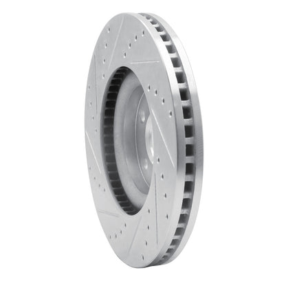 R1 Concepts R1 15-20 Ford Edge Front Right Drilled & Slotted Silver Brake Rotor