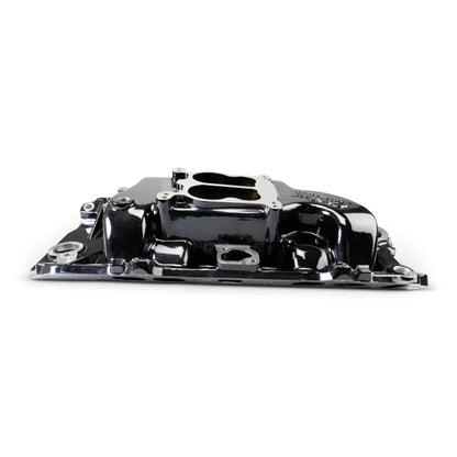 Edelbrock 65-90 BB Chevy Oval Port Heads Performer 2-O Manifold - Black Plasma