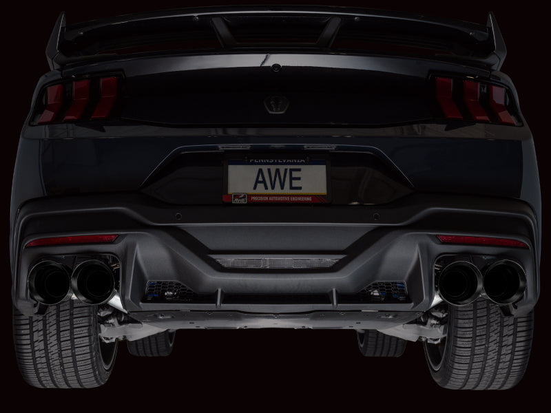 AWE Tuning AWE 2024 Ford Mustang Dark Horse S650 RWD Track Edition Cat-Back Exhaust w/ Quad Diamond Black Tips