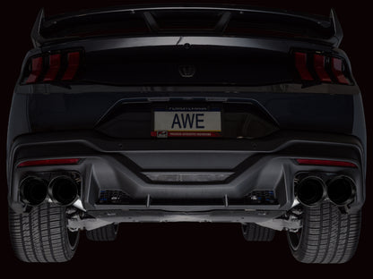 AWE Tuning AWE 2024 Ford Mustang Dark Horse S650 RWD Track Edition Cat-Back Exhaust w/ Quad Diamond Black Tips
