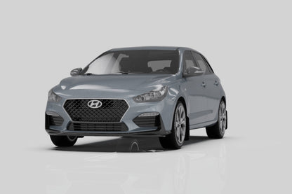 Rally Armor 19-21 Hyundai Elantra GT N Line/i30 Black UR Mud Flap w/Grey Logo