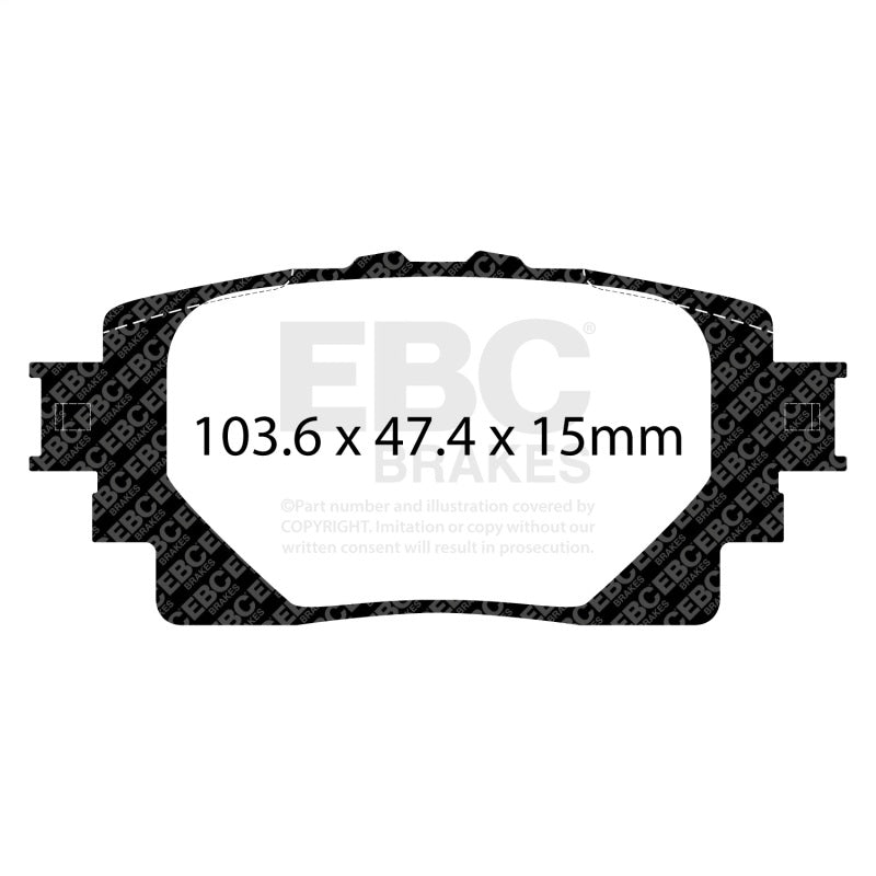 EBC 2020+ Toyota Highlander 2.5L Hybrid Ultimax Rear Brake Pads