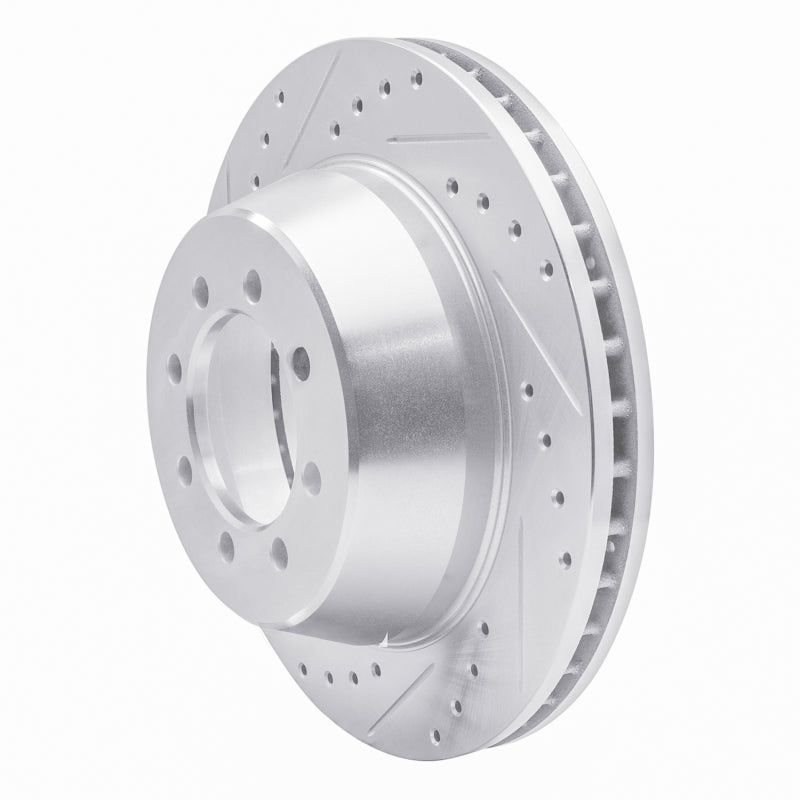 R1 Concepts R1 75-94 Ford E-350 Econoline Club Wagon Front Left Drilled & Slotted Silver Brake Rotor