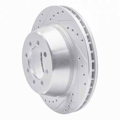 R1 Concepts R1 75-94 Ford E-350 Econoline Club Wagon Front Left Drilled & Slotted Silver Brake Rotor
