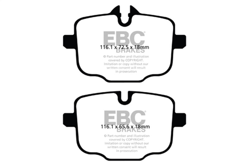 EBC Racing 2021+ BMW M3/M4 (G80/G82/G83) / 2023+ BMW M2 (G97) RP-X Rear Brake Pads