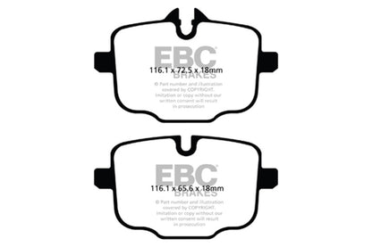EBC 2021+ BMW M3/M4 3.0TT (G80/G82/G83) Bluestuff Rear Brake Pads