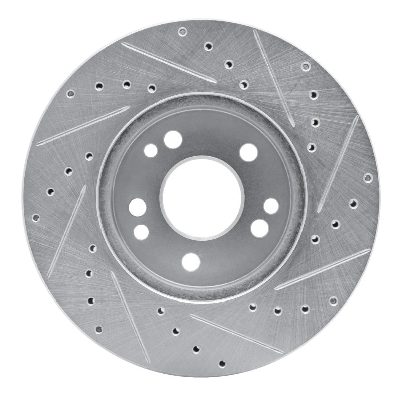 R1 Concepts R1 90-95 Mercedes-Benz 400E Front Left Drilled & Slotted Silver Brake Rotor