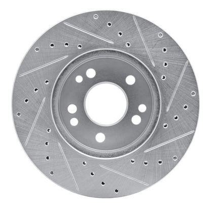 R1 Concepts R1 90-95 Mercedes-Benz 400E Front Left Drilled & Slotted Silver Brake Rotor