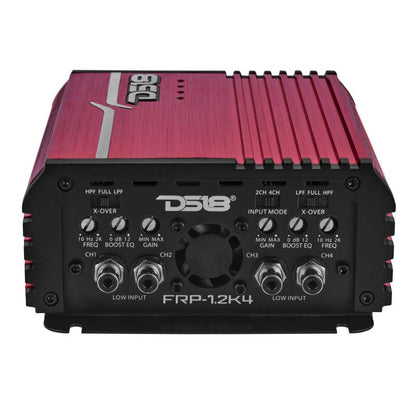 DS18 4-Channel Class-D Amp Stereo Full-Range 4 x 120 W RMS at4 ohm- Red