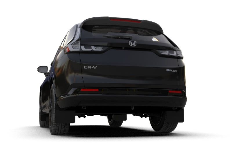 Rally Armor 23-26 Honda CR-V Black Mud Flap - Metallic Black Logo