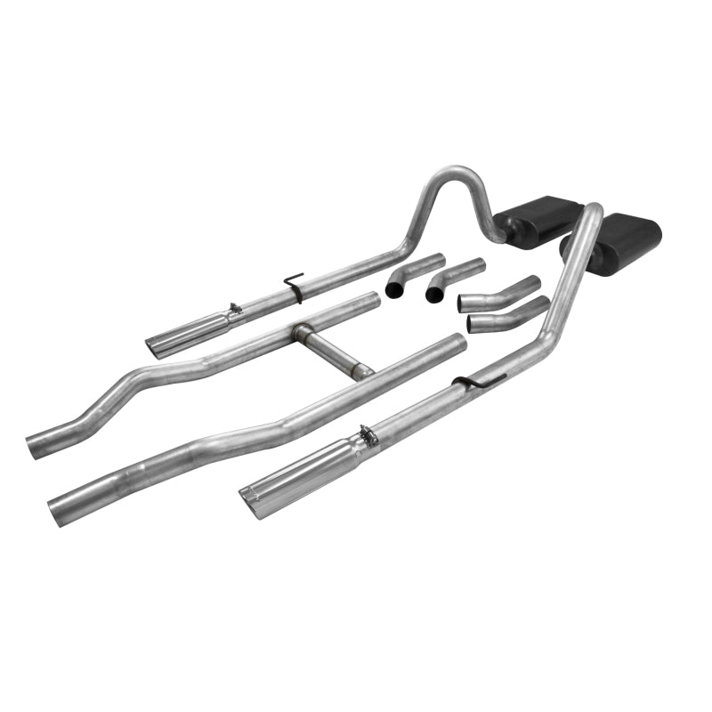 Flowmaster 55-57 Chevrolet 2.5in. American Thunder SS Crossmember-Back Exhaust System