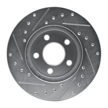 R1 Concepts R1 84-95 Chrysler New Yorker Front Right Drilled & Slotted Silver Brake Rotor
