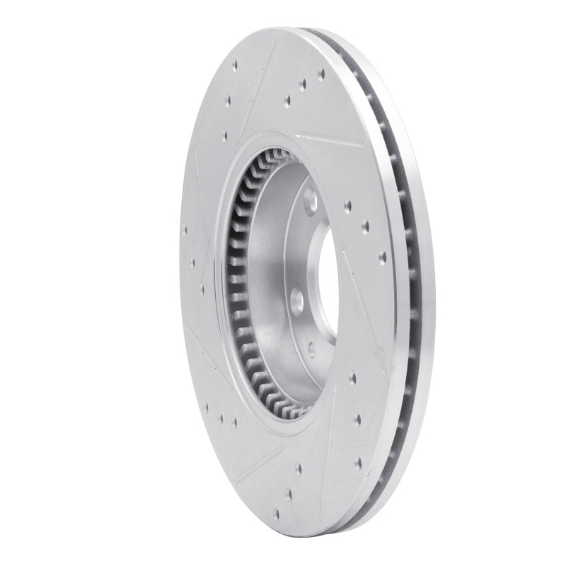 R1 Concepts R1 06-13 Ford Fusion Front Right Drilled & Slotted Silver Brake Rotor