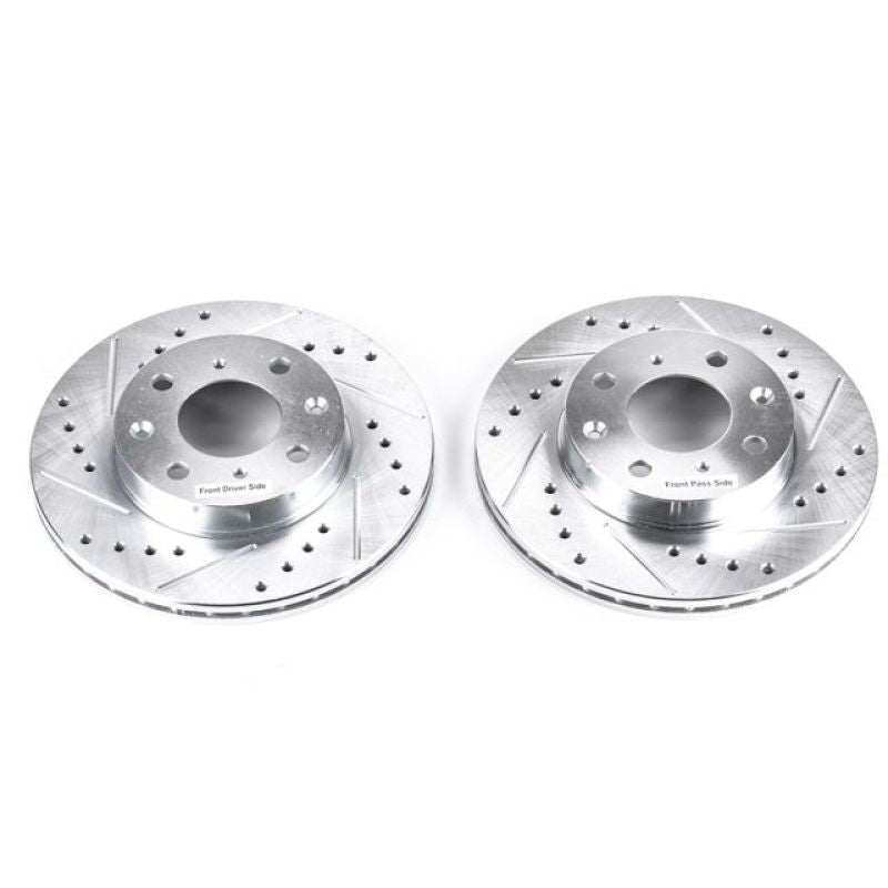 PowerStop Power Stop 88-91 Honda Civic Front Evolution Drilled & Slotted Rotors - Pair