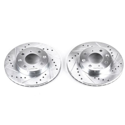 PowerStop Power Stop 88-91 Honda Civic Front Evolution Drilled & Slotted Rotors - Pair