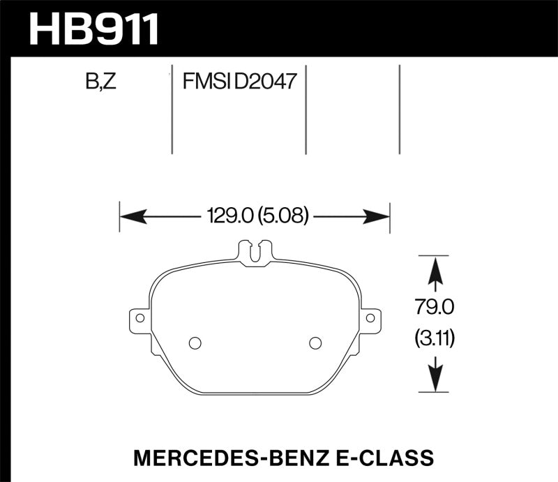 Hawk Performance Hawk 17-18 Mercedes-Benz E43 AMG 4Matic 3.0L Performance Ceramic Street Rear Brake Pads