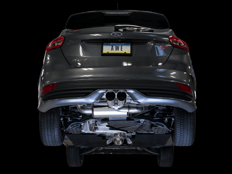 AWE Tuning Ford Focus ST Touring Edition Cat-Back Exhaust - Non-Resonated - Chrome Silver Tips
