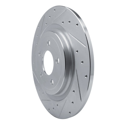 R1 Concepts R1 20-25 Ford Explorer Rear Left Drilled & Slotted Silver Brake Rotor