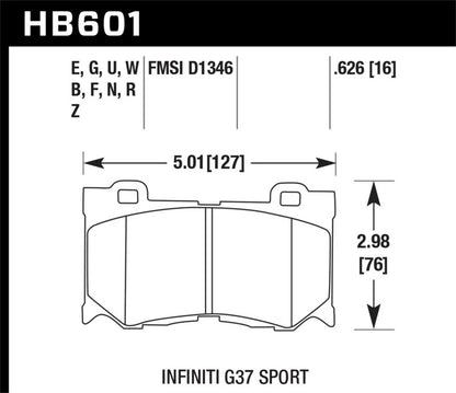 Hawk Performance Hawk 10-11 Infiniti FX50 / 09-10 G37 / 09-10 Nissan 370Z DTC-70 Race Front Brake Pads