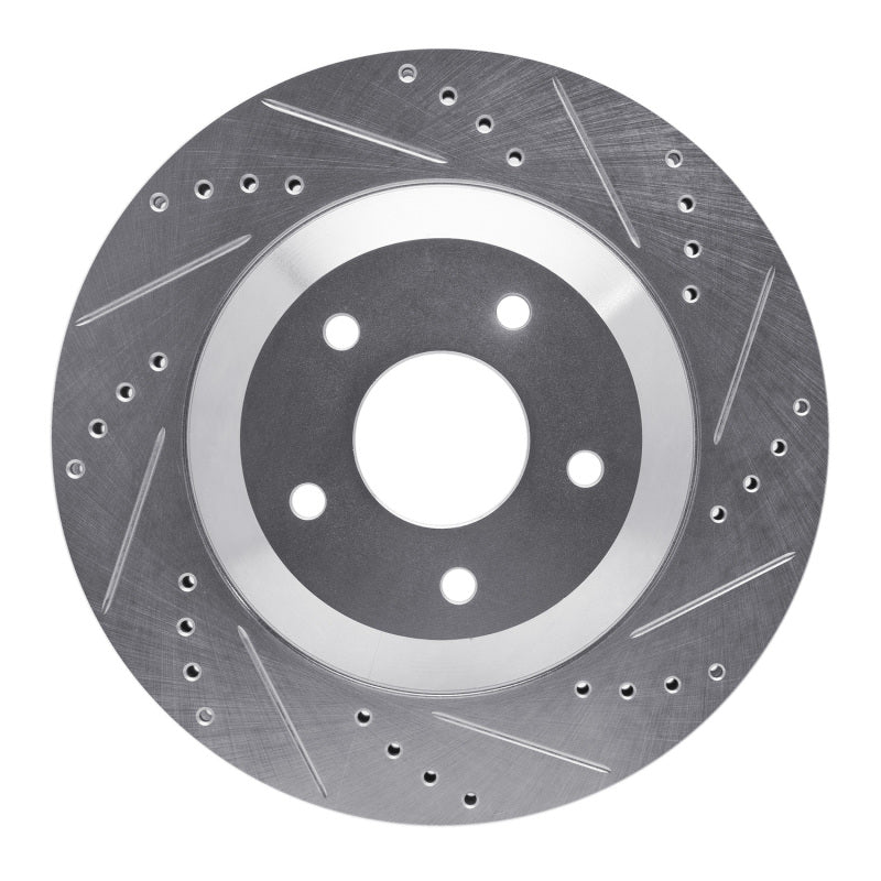 R1 Concepts R1 97-9 Chevrolet Corvette Left Front Drilled Black Brake Rotor