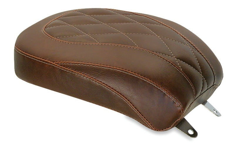 Mustang Motorcycle Mustang 84-06 Harley Standard Rear Tire Wide Tripper Passenger Seat Diam Stitch - Distressed Brown