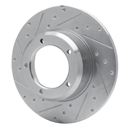 R1 Concepts R1 74-99 Land Rover Discovery Front Left Drilled & Slotted Silver Brake Rotor