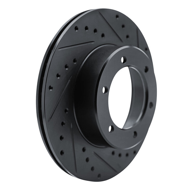 R1 Concepts R1 1986-1995 Toyota 4Runner Front Right Drilled & Slotted Black Brake Rotor