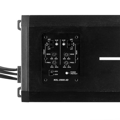 DS18 4-Channel Class-D Amp |Full-Range 4 x 150 Watts RMS at4 ohmIP67 Waterproof Rating