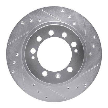 R1 Concepts R1 83-89 Chrysler Conquest Rear Right Drilled & Slotted Silver Brake Rotor