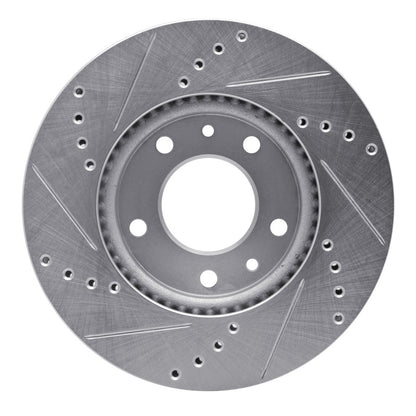 R1 Concepts R1 03-05 Kia SEDONA Front Right Drilled & Slotted Silver Brake Rotor