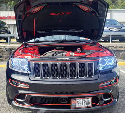 ORACLE Lighting Oracle Jeep Grand Cherokee 11-13 Triple Halo Kit - ColorSHIFT w/ BC1 Controller