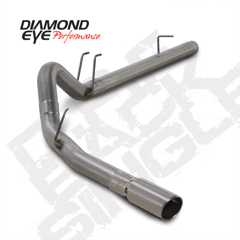Diamond Eye Performance Diamond Eye KIT 4in DPF-BACK SGL SS 08-09 6 4L F250/F350 PCKGD BX46X14X14OD EL-PL 44inX13 5inX13 5in