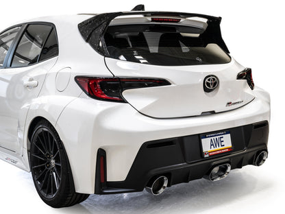 AWE Tuning 23-24 Toyota GR Corolla Track Edition Cat-Back Exhaust - Chrome Silver Tips